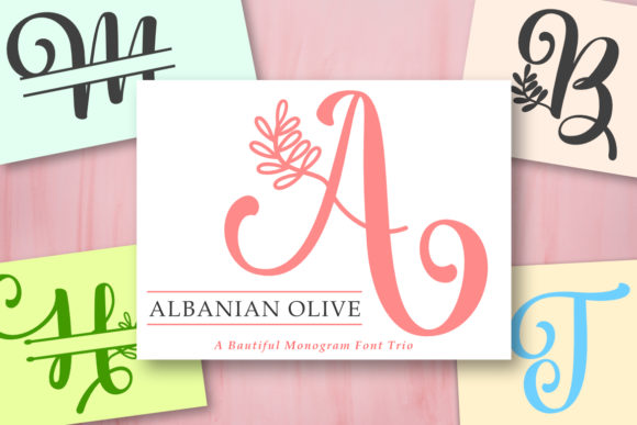 Elevate Your Brand with the Albanian Olive Monogram Typeface