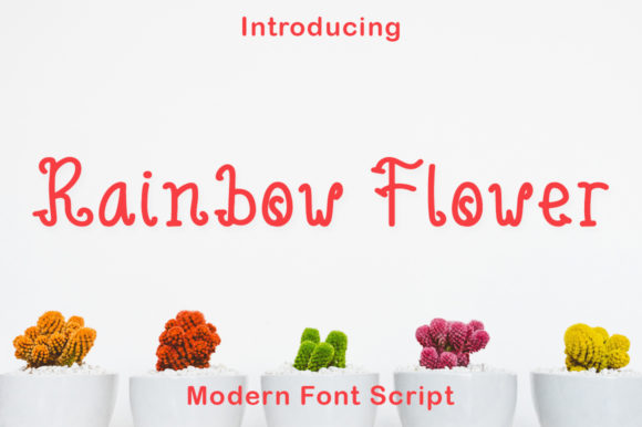 Rainbow Flower Font: A Handwritten Typeface for Editorial Elegance