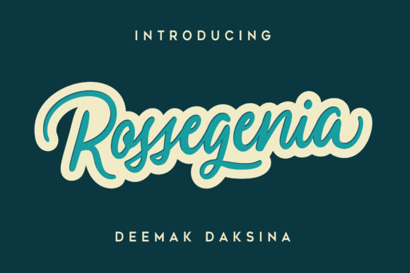Rossegenia: A Cursive Typeface for Editorial Elegance