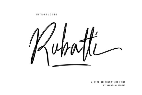 Rubatti Font: A Handwritten Typeface for Editorial Elegance